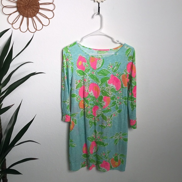 Lilly Pulitzer Long Sleeve Dress in Blue and Pink Floral - Picture 4 of 5